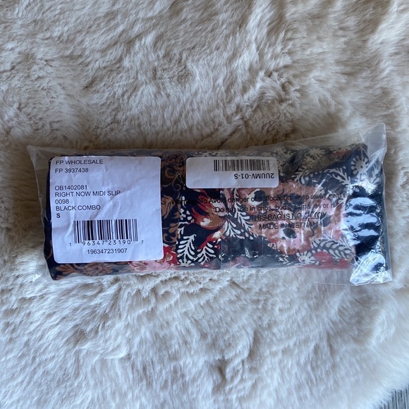 Free People Intimately right now midi slip dress nightie black combo festival - Picture 13 of 16